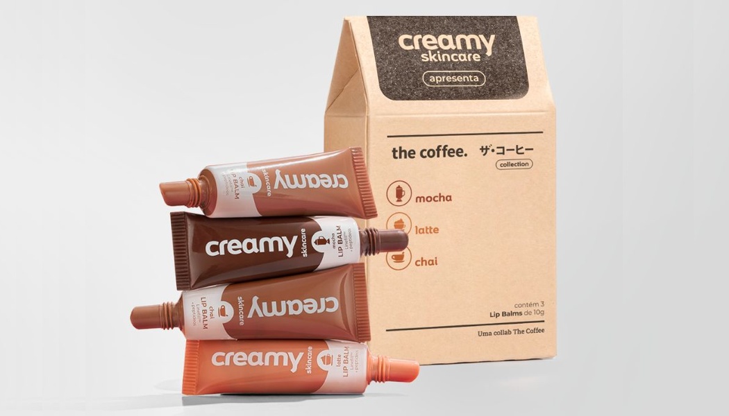 Creamy e The Coffee fazem parceria para hidratantes labiais com