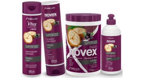 Embelleze lança linha Novex Superfood Cupuaçu e Açaí para cabelos ressecados