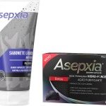 Produtos de limpeza da pele da linha Detox de Asepxia
