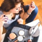 Lady trying a perfume