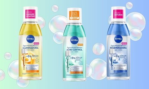 Nivea lança água micelar bifásica que limpa e cuida da pele em um só passo