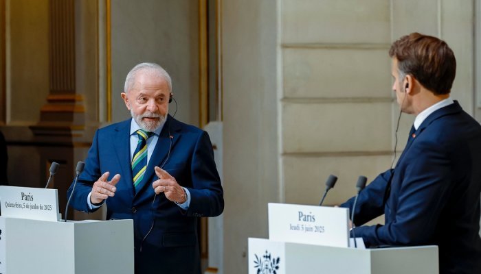Lula pede a Macron que 'abra o coração' ao acordo UE-Mercosul
