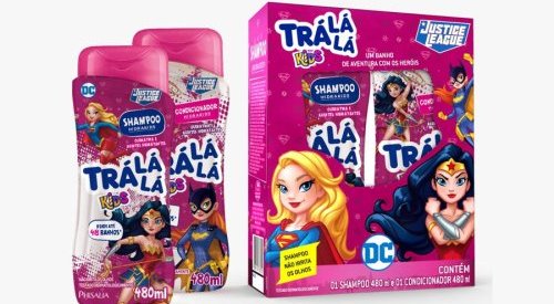 Trá lá lá lança edição limitada com os personagens da Liga da Justiça 