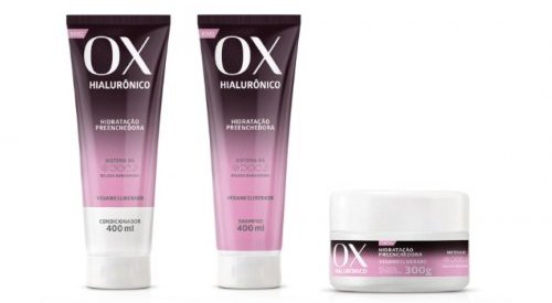 OX Cosméticos lança linha com ácido hialurônico para rejuvenescer os cabelos