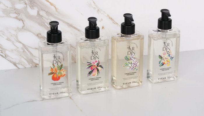 Ciclo Cosméticos lança os sabonetes líquidos da linha Jardin