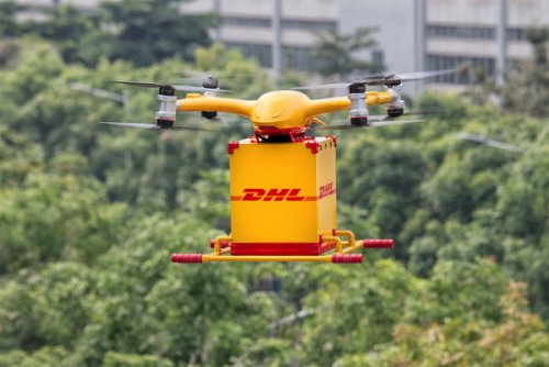 Serviço de entrega com drone da DHL China