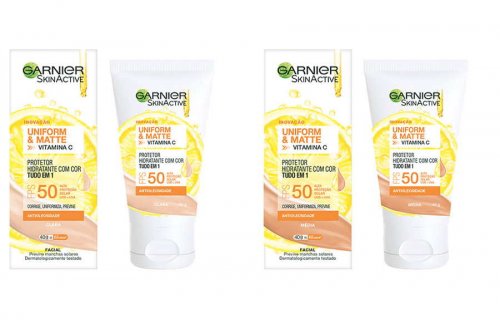 Protetores com cor e vitamina C da Garnier Skin Active