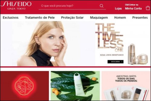 A marca japonesa de cosméticos Shiseido inaugura seu primeiro e-commerce...