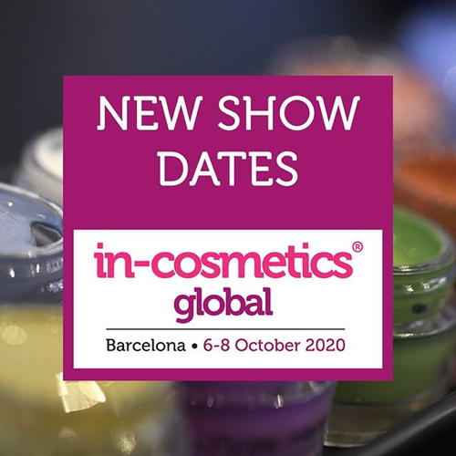 in-cosmetics Global será realizado de 6 a 8 de outubro de 2020 em Barcelona,...